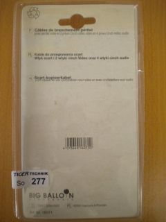 BigBalloon Adapter Kabel Scart-Stecker - Chinch Stecker 2xVideo 4xAudio 2m*so277