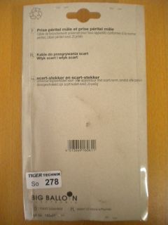 BigBalloon Video 21-pol SCART Kabel 2m Stecker Stecker DVB-T Video TV DVD* so278