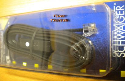 Schwaiger Telefon Zusatzgeräte Anschlusskabel TST Stecker - RJ11 St. 6p4c *so283