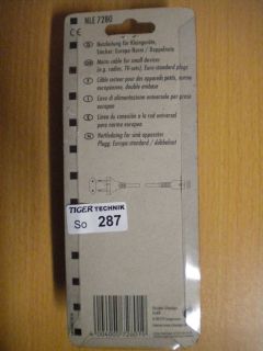 Schwaiger NLE7280 Netzleitung Europa-Norm Doppelnute Netzkabel 1,5m Länge *so287