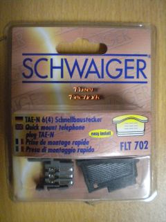 Schwaiger FLT 702 Schnellbaustecker TAE-N 6 (4) easy install *so304
