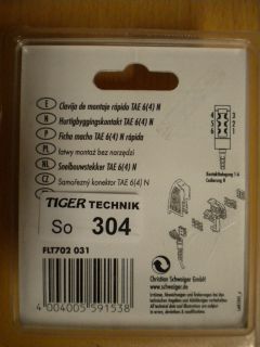 Schwaiger FLT 702 Schnellbaustecker TAE-N 6 (4) easy install *so304