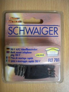 Schwaiger FLT 701 Schnellbaustecker TAE-F 6 (4) easy install *so305