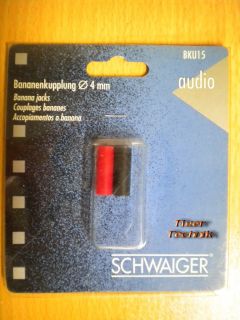 2 Stück Bananenkupplung Schwaiger BKU15 4mm 1x rot 1x schwarz* so306