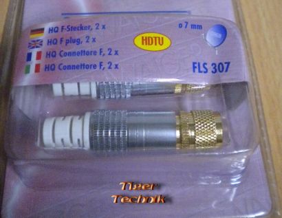 2 Stück Schwaiger High Quality F-Stecker 7mm Durchmesser HDTV *so307