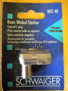 Schwaiger WST 40 Koax Winkel Stecker hochwertige metallisierte Ausführung* so311