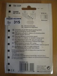 Schwaiger TDU 2339 Unterputz ISDN Anschlussdose UAE 2x8 (4) Western RJ45 *so315