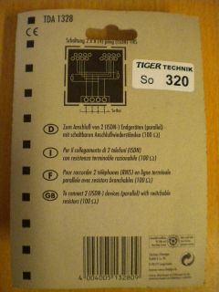 Schwaiger ISDN Anschlussdose UAE 2x8 (4) schaltbarem Anschlusswiederstand*so320