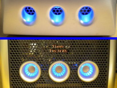 Fujitsu Siemens FSC Scaleo P 3x Power LED blau mit Halterung und Schalter* pz83