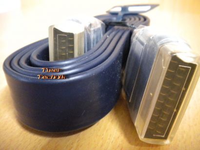 Vivanco HighEnd SCART Kabel flach 1,5m Stecker-Stecker Video TV DVD DVB-T* so335