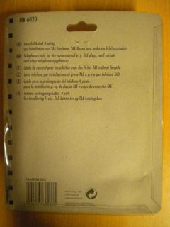 Schwaiger 20m Telefonkabel 4-adrig Verlängerung geeignet zum Verlegen *so337