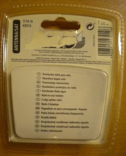 Vivanco Radio 2-fach Splitter Zweifachverteiler Koax-Stecker 2xKoax-Buchse*so341