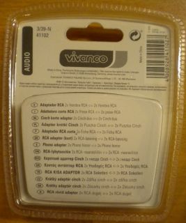 Vivanco Audio Cinch Kurzadapter 2x Cinch Buchse - 2x Cinch Buchse *so345