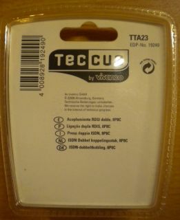 Teccus by Vivanco Telefon ISDN Doppelkupplung 8P8C RJ45 - RJ45 weiß* so347