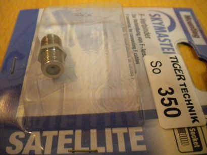 Skymaster SAT F-Verbinder Doppelbuchse aus Metall hohe Qualität *so350