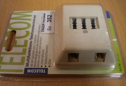 BigBalloon Aufputz Multifunktions-Telefonsteckdose TAE N F F + 2 WE 6/4 *so352