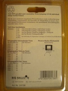 BigBalloon Aufputz Multifunktions-Telefonsteckdose TAE N F F + 2 WE 6/4 *so352