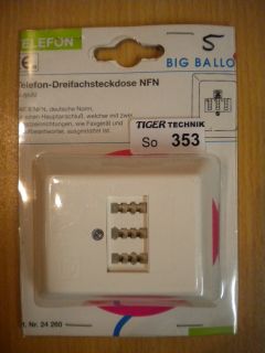 BigBalloon Telefon Aufputz Anschlussdose TAE 6 N F N Telefon &Zusatzgeräte*so353