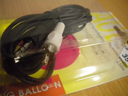 BigBalloon Audio Cinch Klinke Kabel 1,5m 2x Cinch Stecker - 3,5mm Klinke *so357