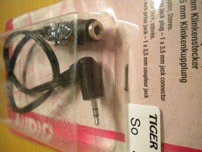 Skymaster Audio Adapter Klinke 2,5mm Stecker gewinkelt 3,5mm Buchse Stereo*so365