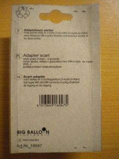 BigBalloon Scart Adapter SVHS 3x Cinch Buchse - Scart In/Out schaltbar *so366