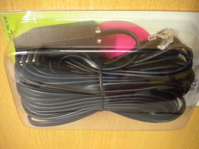 BigBalloon Universal Telefonkabel 10m Länge TAE-F Stecker-RJ11 Western 6/4*so376