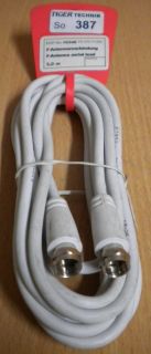 Vivanco SAT Kabel Anschlusskabel Antennenkabel F-Stecker - F-Stecker 3m *so387