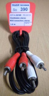 Vivanco PSL 301 12 Cinch Kabel 1,2m Stereo 2x Cinch Stecker 2x Cinch* so390