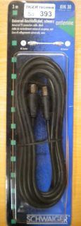 Schwaiger TV Radio Antennenkabel Koax-Stecker - Koax-Kupplung 3m *so393