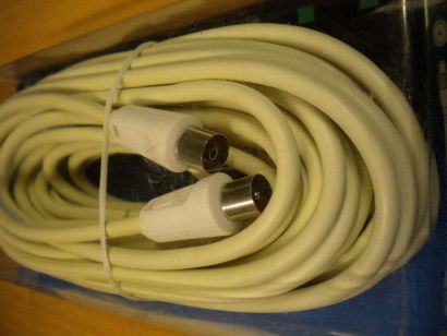 Schwaiger TV/Radio Antennenkabel Koax-Stecker - Koax-Kupplung 10m weiß *so395