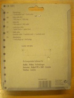 Schwaiger Cinch Video Kabel Koax Composite 5m Cinch Stecker - Stecker *so397