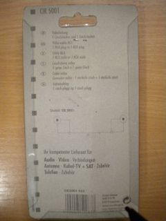 Schwaiger Cinch Video Kabel Koax Composite 1,5m Cinch Stecker - Stecker* so398