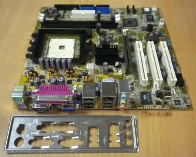 Asus K8V-MX/S Rev 1.06 Mainboard + Blende * Sockel 754 FireWire DDR400 LAN m06