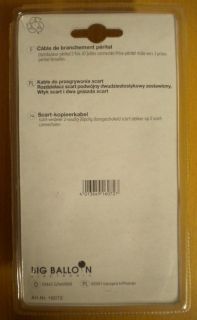 BigBalloon 2-fach SCART Verteiler 2x Buchse - 1x Stecker 0,5m Kabel *so407