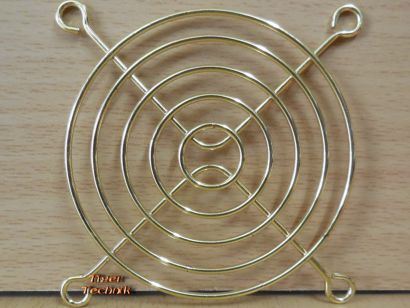 Fan Grill 80mm 80 mm 8cm Lüfter Grill Gitter Goldfarbe Top* pz17