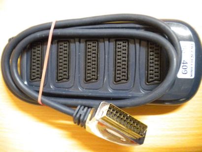 5-fach SCART Verteiler blau 5x Buchse - 1x Stecker ca. 1m Kabel länge* so409