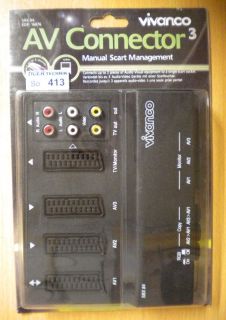 Vivanco SBX 84 3-fach SCART Umschaltpult für bis zu 3 Geräte an 1 TV * so413