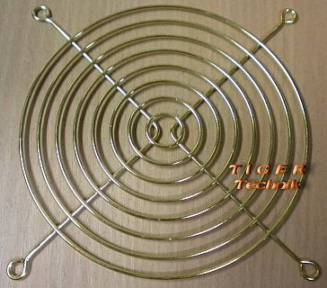 Fan Grill 140x140mm 14cm Lüfter Grill Gitter Goldfarbe TOP* pz91