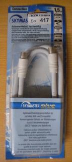 Skymaster plus TV/Radio Antennenkabel >80db Koax-St. - Koax-Kuppl. 1,5m *so417