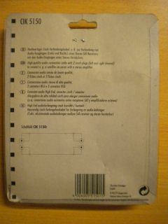 Schwaiger High End Cinch Audio Kabel 1,5m 2x Cinch Stecker - 2x Cinch St.* so424