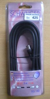 Schwaiger SAT Kabel Anschlusskabel Antennenkabel F-Stecker - F-Stecker 3m*so425