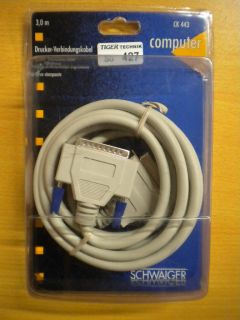 Schwaiger Drucker Verbindungskabel 3m parallel 25-pol Sub-D - Centronics* so427