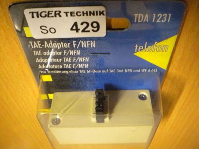 Schwaiger TDA1231 Telefon Adapter TAE F NFN +RJ11 für Telefon&Zusatzgeräte*so429