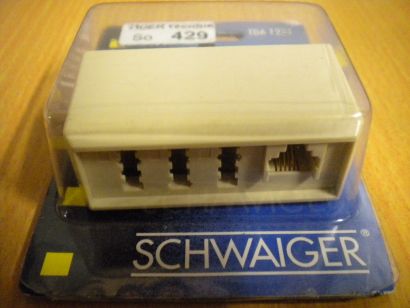 Schwaiger TDA1231 Telefon Adapter TAE F NFN +RJ11 für Telefon&Zusatzgeräte*so429