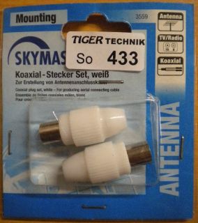 2x Skymaster Koaxialstecker Zur Erstellung von Antennenanschlusskabel * so433