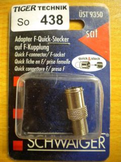 Schwaiger ÜST 9350 Adapter F-Stecker Quick - F-Kupplung * so438