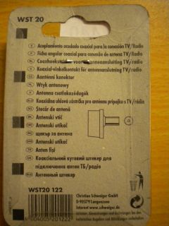 Schwaiger WST 20 SAT Koax Winkelkupplung weiß * so440