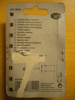 Schwaiger VTF 7842 SAT Verteiler 2-fach 1xIn 2xOut Frequenzen 5-2250MHz *so446