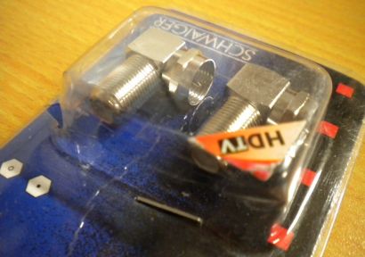 Schwaiger WAD 8321 2x F-Winkeladapter 90° HDTV F-Stecker - F-Buchse * so447