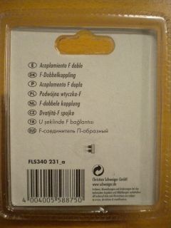 Schwaiger FLS 340 2x F-Verbinder in U-Form F-Buchse - F-Buchse * so451